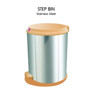 Step Bin Stainless Steel